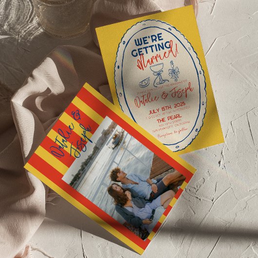 Farbenfrohe Illustriert Gezeichnet Scribble Foto H Einladung