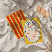 Farbenfrohe Illustrierte Handgezeichnete Heirat Einladung