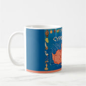 Farbenfrohe Illustrierte Zypern-Karte Tasse (Links)