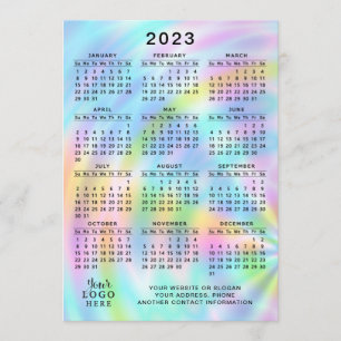 Farbenfrohe Imitate 2023 Kalender ganzjährig holog Programm