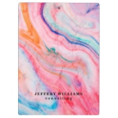 Farbenfrohe Imitate aus Stein Klemmbrett (Rückseite)