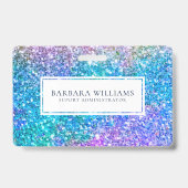 Farbenfrohe Imitate Flitter White Accent Ausweis (Rückseite)