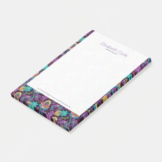 Farbenfrohe Imitate mit Blumenmuster Glasperlen Post-it Klebezettel (angewinkelt)