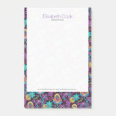 Farbenfrohe Imitate mit Blumenmuster Glasperlen Post-it Klebezettel (Vorderseite)