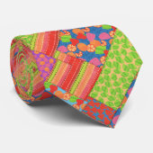 Farbenfrohe Imitate Muster der Sommerkulturen Krawatte (Gerollt)