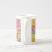 Farbenfrohe Imitate Muster der Sommerkulturen Porzellantasse (Rückseite)