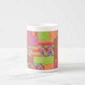 Farbenfrohe Imitate Muster der Sommerkulturen Porzellantasse (Vorderseite)