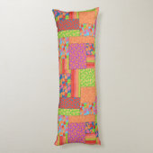 Farbenfrohe Imitate Muster der Sommerkulturen Seitenschläferkissen (Rückseite (Vertikal))