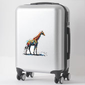 Farbenfrohe Impressionismus Stil Tier Lover Giraff Aufkleber (Koffer)