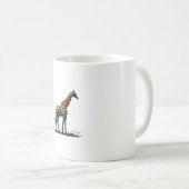 Farbenfrohe Impressionismus Stil Tier Lover Giraff Kaffeetasse (VorderseiteRechts)