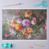 Farbenfrohe impressionistische Blumenbilder Dekoup Seidenpapier (Basteln)