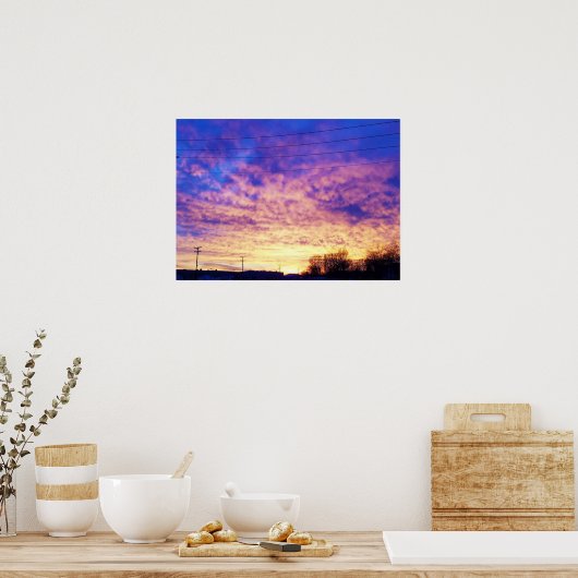 Farbenfrohe Indiana Sunset Poster (Küche)