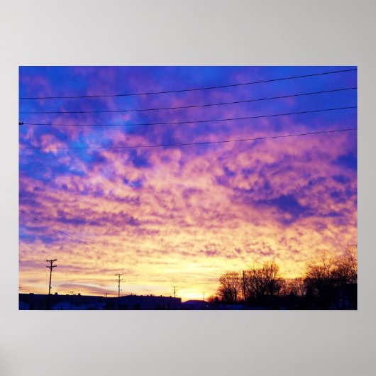 Farbenfrohe Indiana Sunset Poster (Vorne)