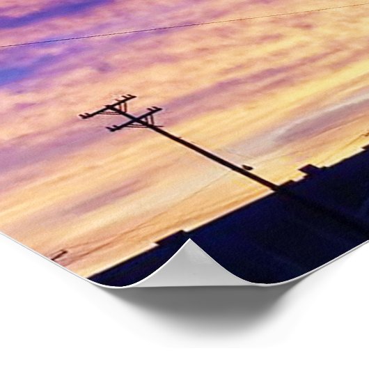 Farbenfrohe Indiana Sunset Poster (Ecke)