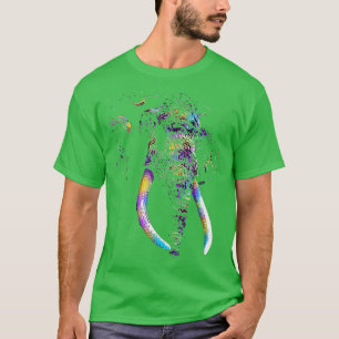 Farbenfrohe indische Elefantenfrühlingsfarbe T-Shirt