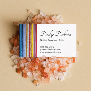 Farbenfrohe indische Streifen Visitenkarte