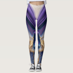 Farbenfrohe, individuell markierte Abstrakte Wasse Leggings