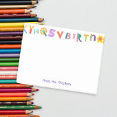 Farbenfrohe Individuelle Name Lehrerin Post-it Klebezettel