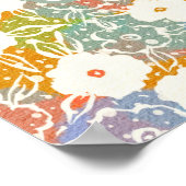 Farbenfrohe Individuelle Name mit Blumenmotiv Chic Poster (Ecke)
