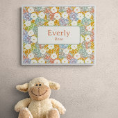 Farbenfrohe Individuelle Name mit Blumenmotiv Chic Poster