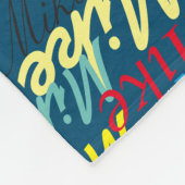 Farbenfrohe Individuelle Namen Muster auf blau Fleecedecke (Ecke)