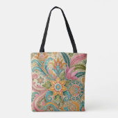 Farbenfrohe indonesische Batik-Muster Tasche (Rückseite)