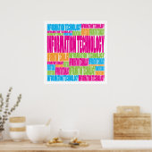Farbenfrohe Informationstechnologie Poster (Küche)
