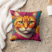 Farbenfrohe Ingwer Katzenkissen! Kissen (Decke)