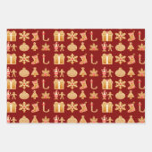 Farbenfrohe Ingwer-Ornamente Geschenkpapier Set (Vorderseite 2)