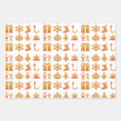 Farbenfrohe Ingwer-Ornamente Geschenkpapier Set (Vorderseite)