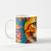 Farbenfrohe Ingwerkatze Tasse! Kaffeetasse (Links)