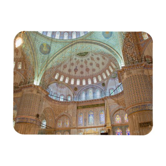 Farbenfrohe Innendecke der blauen Moschee Magnet (Horizontal)