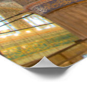 Farbenfrohe Innendecke der blauen Moschee Poster (Ecke)