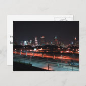 Farbenfrohe Innenstadt von Atlanta Skyline bei Nac Postkarte (Vorne/Hinten)
