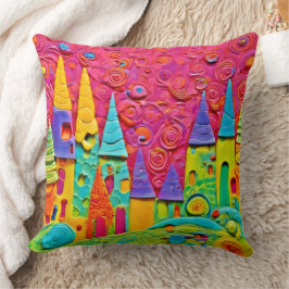 Farbenfrohe innovative Clay-Kreation Kissen