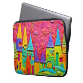 Farbenfrohe innovative Clay-Kreation Laptopschutzhülle (Vorderseite Links)