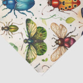 Farbenfrohe InsektenCollage Decoupage Seidenpapier (Detail)