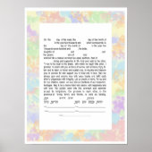 Farbenfrohe Interreligiöse Texte Ketubah Poster (Vorne)