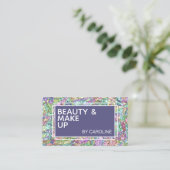 Farbenfrohe Iridescent Opal Marmor Sparkle Glitzer Visitenkarte (Stehend Vorderseite)