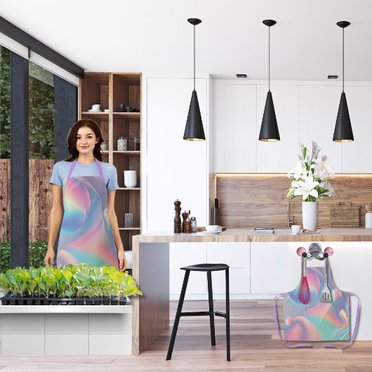 Farbenfrohe Iridescent Psychedelic Hübsch Bubbles Schürze