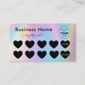 Farbenfrohe Iridescent und schwarze Herzen hinzufü Treuekarte (Vorderseite)