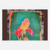 Farbenfrohe Iris-Blume Geschenkpapier Set (Vorderseite 3)