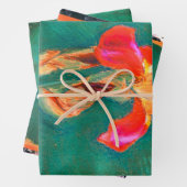 Farbenfrohe Iris-Blume Geschenkpapier Set (Beispiel)