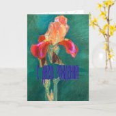 Farbenfrohe Iris-Blume Karte (Gelbe Blume)