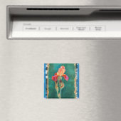 Farbenfrohe Iris-Blume Magnet (In Situ (Geschirrspüler))