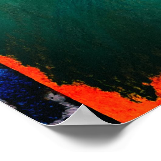 Farbenfrohe Iris-Blume Poster (Ecke)