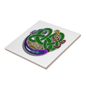 Farbenfrohe Irish Celtic Bird Design Keramik Tile Fliese (Seite)