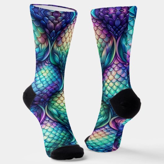 Farbenfrohe/irisierende Wasserwaagen Socken (Gewinkelt)
