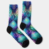 Farbenfrohe/irisierende Wasserwaagen Socken (Rechts)