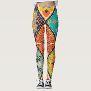 Farbenfrohe, islamisch inspirierte Fliesen. Leggings